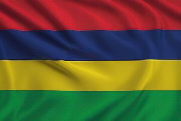 Fototapeta premium mauritius flag for national Day or Independence Day of mauritius