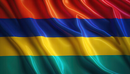 Naklejka premium mauritius flag for national Day or Independence Day of mauritius