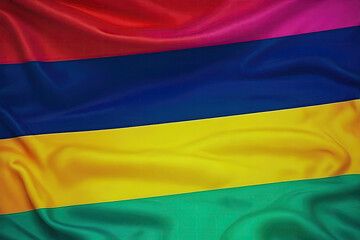 Fototapeta premium mauritius flag for national Day or Independence Day of mauritius