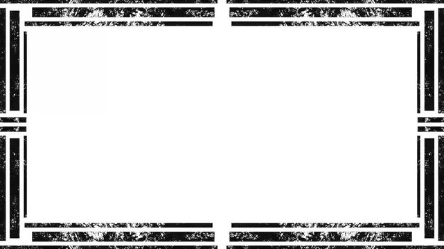 black border frame on white background video