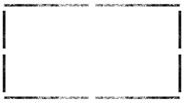 black border frame on white background video