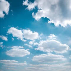 Obraz premium blue& white sky landscape