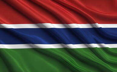 Obraz premium gambian flag for national Day or Independence Day of gambia