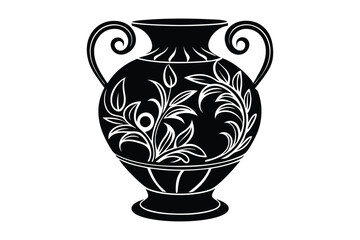 Silhouette of a decorative vase2.eps