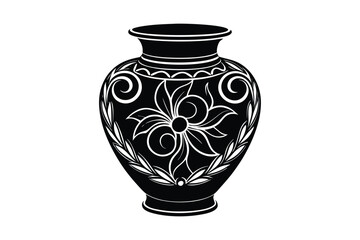 Silhouette of a decorative vase3.eps