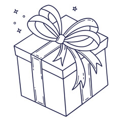 Gift Box Line Icon