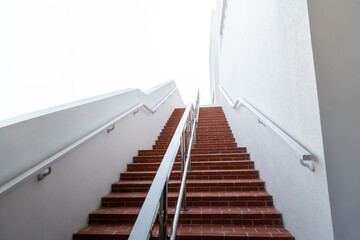 Fototapeta premium The staircase divided into up and down sides