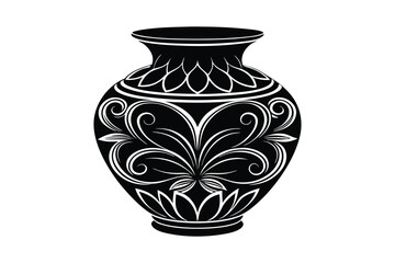 Silhouette of a decorative vase9.eps