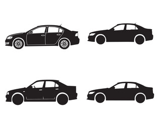 Transportation Icons silhouette vector art illustrtion 