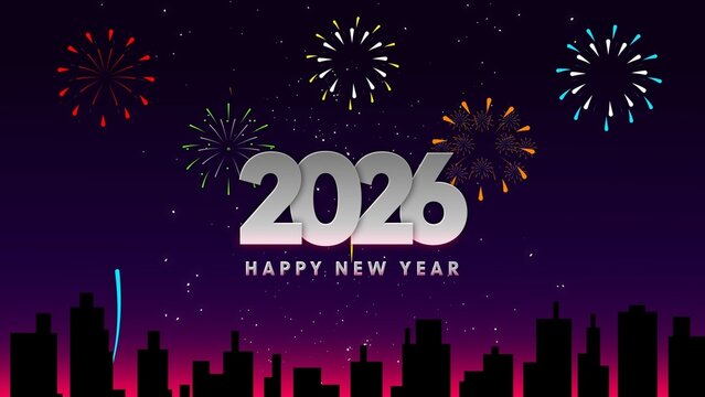 Happy New Year Modern Fireworks Intro