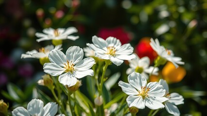 Fototapeta premium White Garden Flowers - Stunning AI Photography