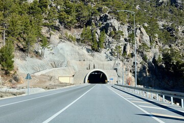 Highway tunnel entrance. High quality photo