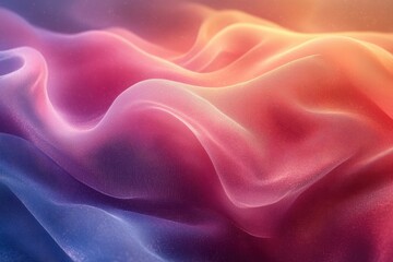 Obraz premium Colorful abstract fabric waves creating a soft texture in vibrant hues of pink, orange, and purple