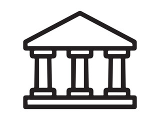 Bank icon. bank vector icon, museum, university