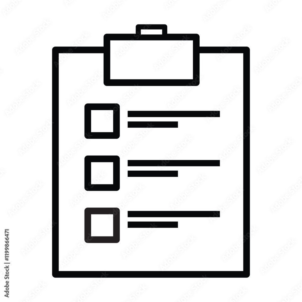 Aufkleber clipboard with check mark icon isolated on background. checklist sign symbol for web site and app de