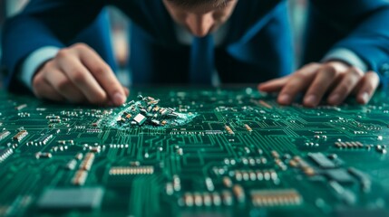 Obraz premium printed circuit board
