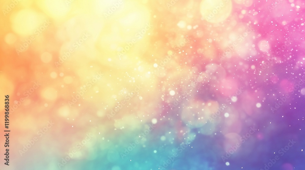 Poster a rainbow gradient background with a soft blur effect, creating an abstract and colorful backdrop fo