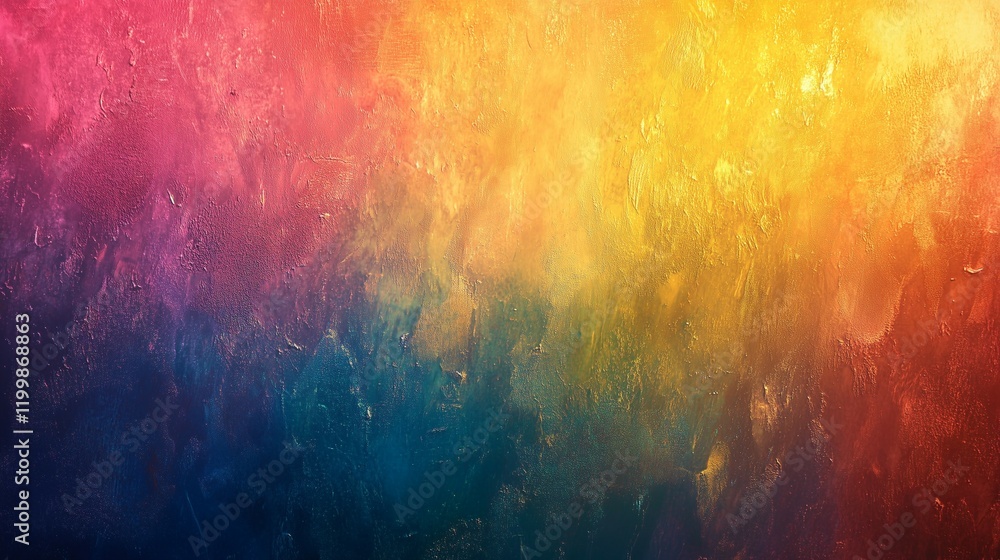 Poster A rainbow gradient background with a soft blur effect, creating an abstract and colorful backdrop for design projects