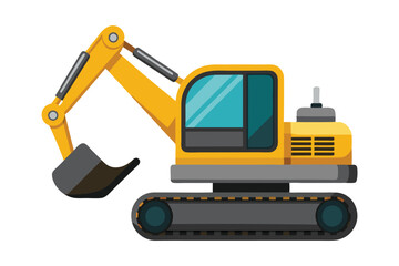 excavator vector illustration isolated on white