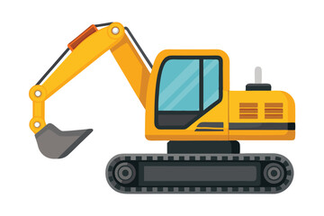 excavator vector illustration isolated on white