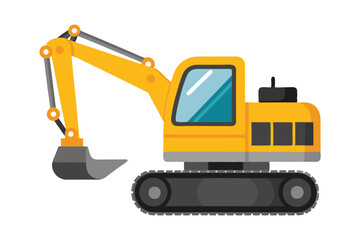 excavator vector illustration isolated on white