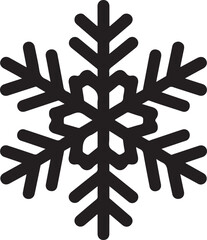 Snowflake silhouette icon vector