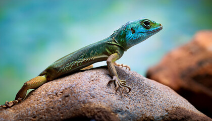 Fototapeta premium Lizard on the stone