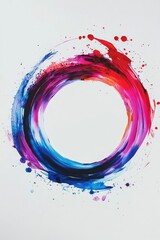 Colorful Circle on White Background