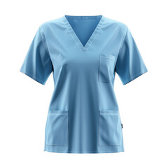Blue Medical Scrub Top for Healthcare Professionals Isolated on transparent background