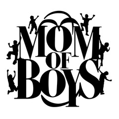 Mom of boys vector