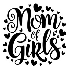 Mom of girls vector