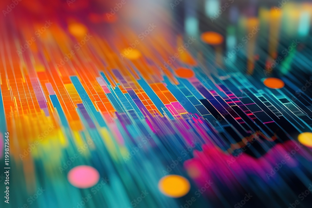 Poster abstract colorful data visualization