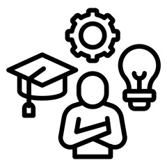 Leadership Skills Icon Element For Design
