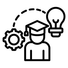 Critical Thinking Icon Element For Design
 