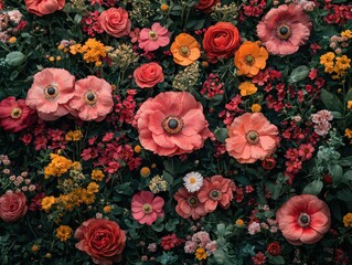 Fototapeta premium Floral impressions high-resolution textures of colorful flowers nature wall art vibrant aesthetic concept