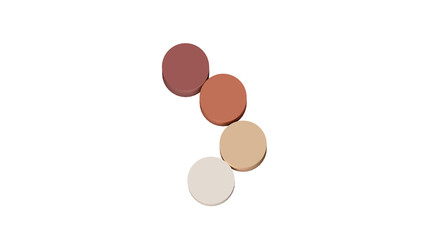 Cylinder Nude Beige Pedestal Podiums