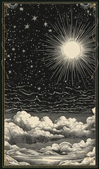 vintage vintage style deck of tarot cards. magical predictions of the future, mysterious characters.	
