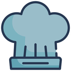 hat bakery baking food filled outline icon