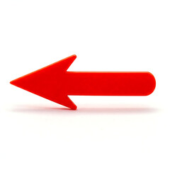 red arrow on white background
