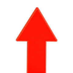 red arrow isolated on white