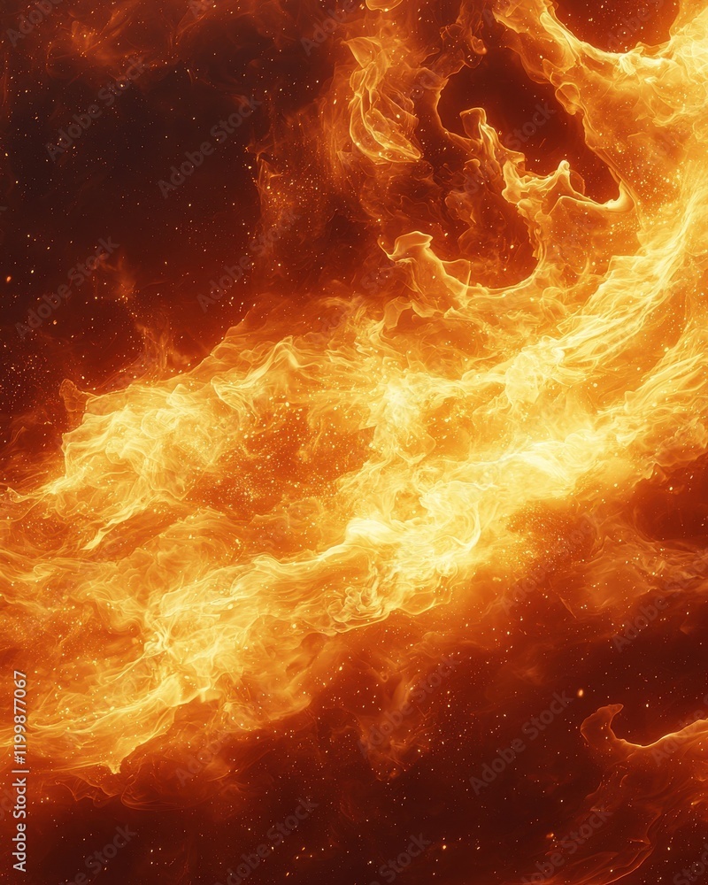 Poster dynamic fire textures background high-resolution visuals intense color palette abstract design warm 