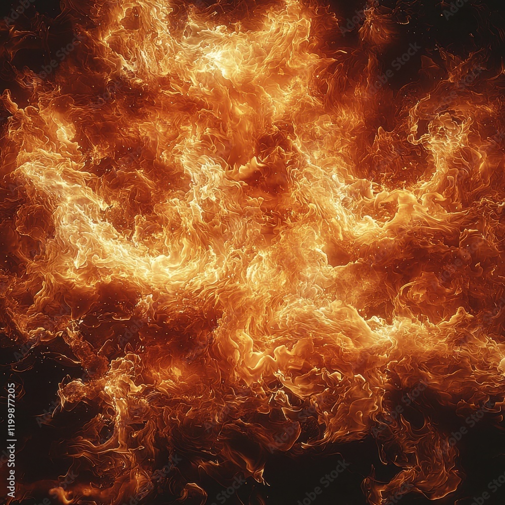Poster dynamic fire textures in high resolution abstract content digital art environment close-up viewpoint