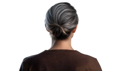 back view of a person isolated on transparent background cutout
