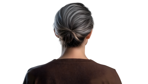 back view of a person isolated on transparent background cutout