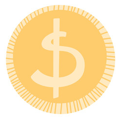 Moeda coin money dollar currency yellow rich 
