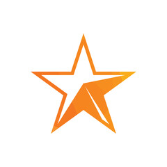 Modern Abstract Star Icon Design on a Minimal White Background Vector Illustration