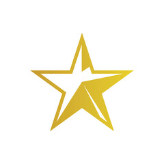 Modern Abstract Star Icon Design on a Minimal White Background Vector Illustration