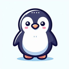 Penguin Cartoon A cartoon style penguin with a cute expression a