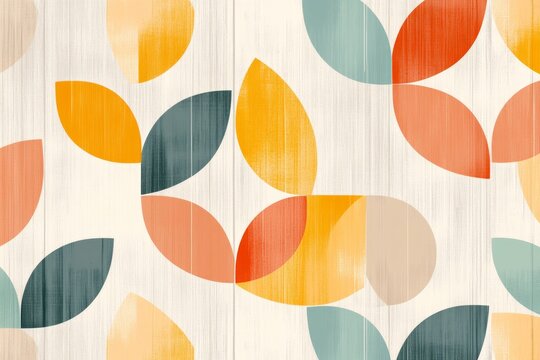 A minimalist pattern of interlocking wheel designs, repeated in soft pastel tones against a light gray background