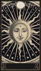 Obraz premium vintage vintage style deck of tarot cards. magical predictions of the future, mysterious characters. 